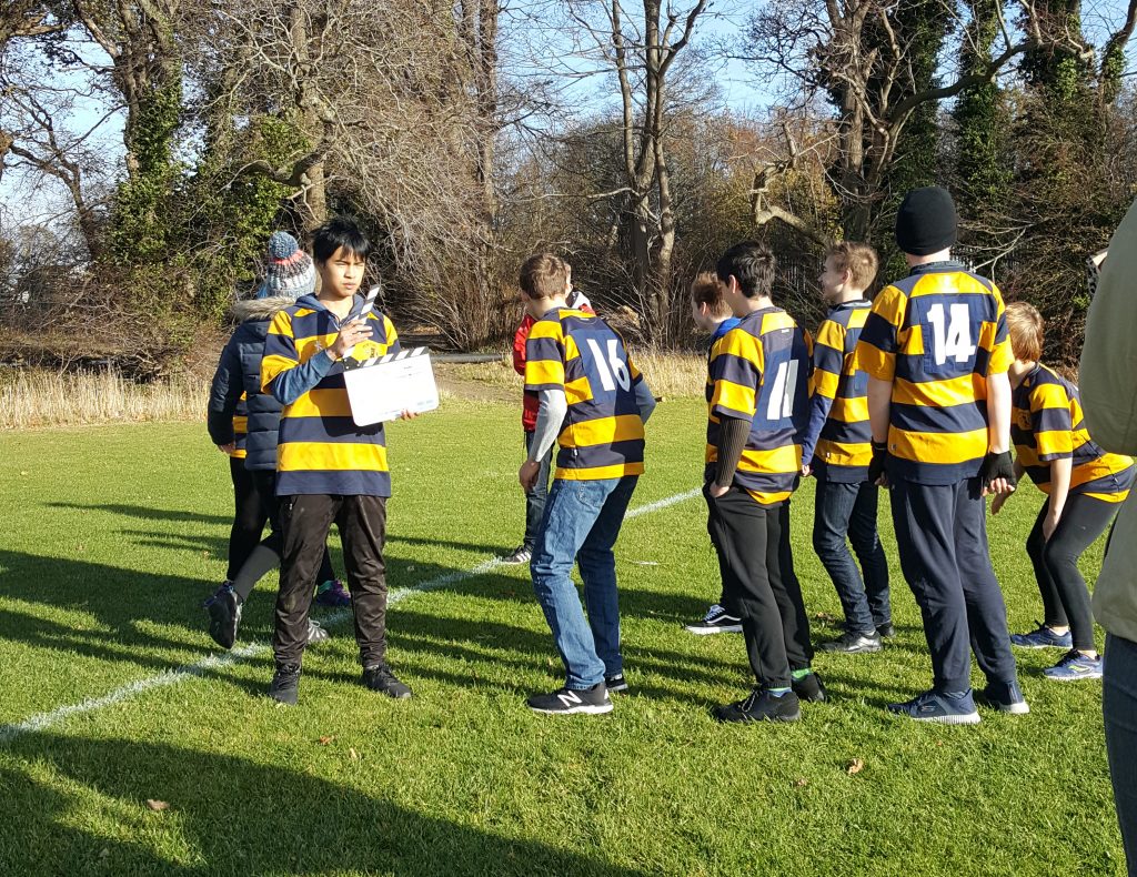 The teen group filming 'Rugby'